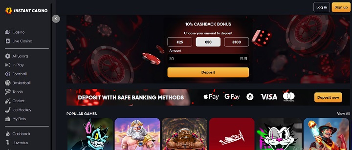 Bästa casino utan svensk licens - Instant Casino