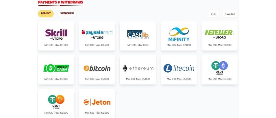 Utländska casino utan konto